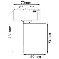 Трековый светильник однофазный Crystal Lux CLT 0.31 001 60 WH