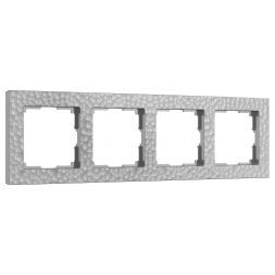 Рамка на 4 поста (серебряный) Werkel W0042406
