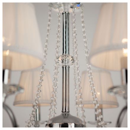 Подвесная люстра Eurosvet 10082/8 хром / прозрачный хрусталь