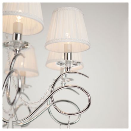 Подвесная люстра Eurosvet 10082/8 хром / прозрачный хрусталь