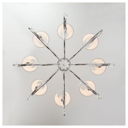 Подвесная люстра Eurosvet 10082/8 хром / прозрачный хрусталь