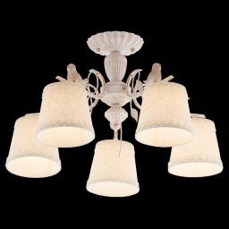 Люстра Linvel LV 10017/5 Ивушка Белое золото E14 40W (LINVEL LV 10017/5 Ивушка Белое золото E14 40W)