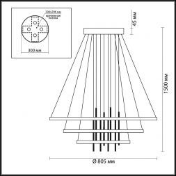 Подвесной светодиодный светильник Odeon Light 3901/99L
