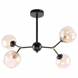 Потолочный светильник ЭкономСвет 10147/4BK+GD AMB (EKONOMSVET 10147/4BK+GD AMB)