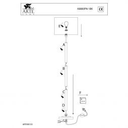 Торшер Arte Lamp A8880PN-1BK