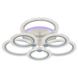 Потолочный светодиодный светильник 8003/6 WHT А 108W+8W RGB Profit Light