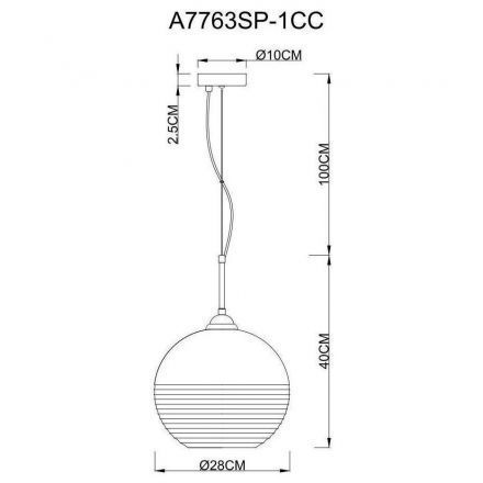 Светильник подвесной Arte Lamp A7763SP-1CC