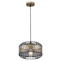 Светильник потолочный Linvel LV 9391/1-300 Блас Золото/черный E27 60W D300 H800мм