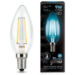 Лампа Gauss 103801209 LED Filament Candle E14 9W 4100К