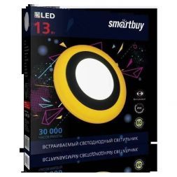 Встраиваемый  светодиодный светильник 13W 6500K Smartbuy SBL-DLB-13-65K-O