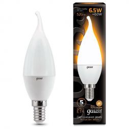 Лампа Gauss 104101107 LED Candle tailed E14 6.5W 2700K