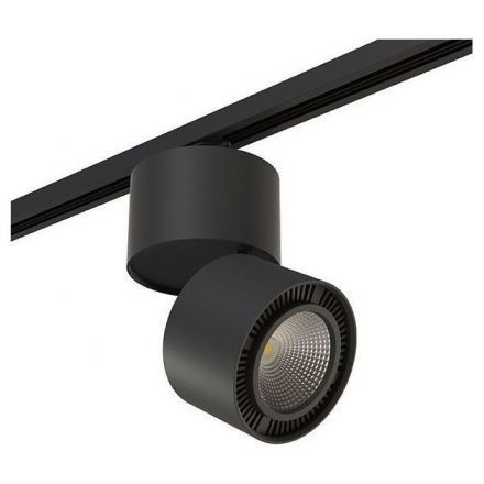 Трековый однофазный светодиодный светильник A1T214857 черный 4000K 40W Forte Muro Lightstar