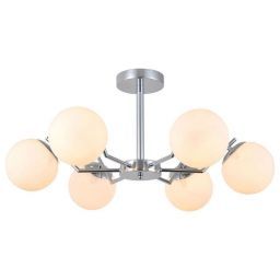 Светильник потолочный Linvel LV 9393/6 Окер Хром Е27 60W D650 H280мм (LINVEL LV 9393/6 Хром)