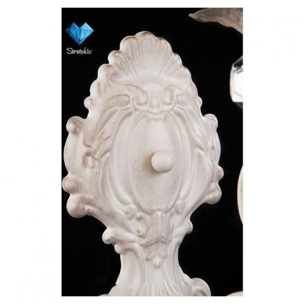 Бра Eurosvet 3300/1 белый с золотом/прозрачный хрусталь Strotskis