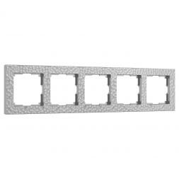 Рамка на 5 постов (серебряный) Werkel W0052406