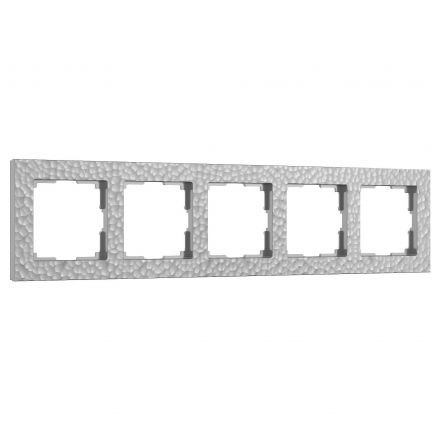 Рамка на 5 постов (серебряный) Werkel W0052406