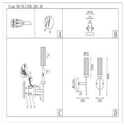 Светильник настенный ST Luce SL1159.301.01 ACAZIO
