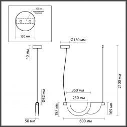 Подвесной светодиодный светильник Odeon Light 4358/20L Colle