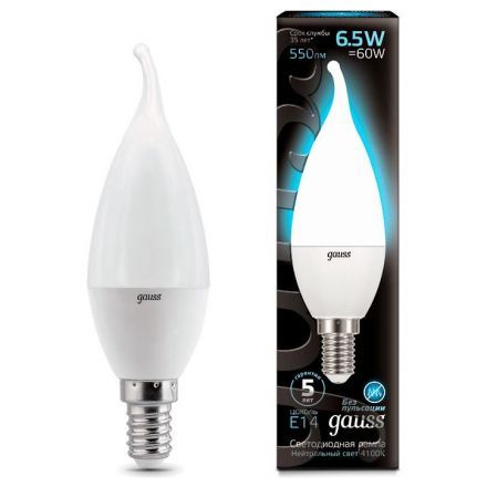 Лампа Gauss 104101207 LED Candle tailed E14 6.5W 4100K
