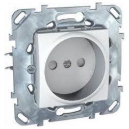 Розетка Schneider Electric Unica Бел с з/к шторки б/зажим клеммы MGU5.057.18ZD