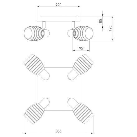 Люстра поворотная Eurosvet 20055/4 хром