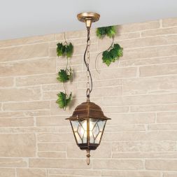 Светильник уличный подвесной Elektrostandard Vega H черное золото