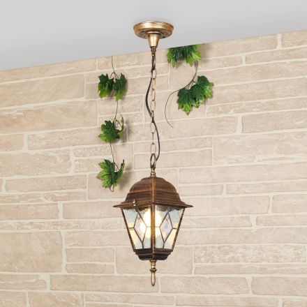 Светильник уличный подвесной Elektrostandard Vega H черное золото