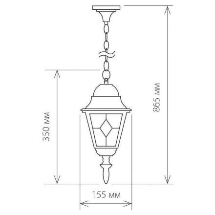 Светильник уличный подвесной Elektrostandard Vega H черное золото