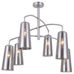 Светильник потолочный Linvel LV 9394/6 Арс Хром Е14 40W D700 H590мм (LINVEL LV 9394/6 Хром Е14 40W) Светильник потолочный Linvel LV 9394/6 Арс Хром Е14 40W D700 H590мм (LINVEL LV 9394/6 Хром Е14 40W)