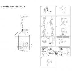 Люстра подвесная ST Luce SL267.103.06 ODIERNO