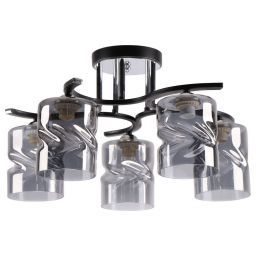 Потолочный светильник 26063/5BK+CR SM ЭкономСвет (EKONOMSVET 26063/5BK+CR SM)