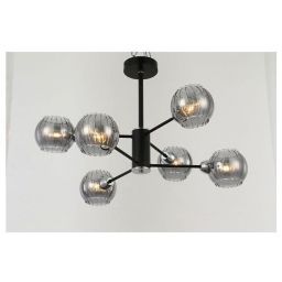 Люстра Linvel LV 9353/6 Эшли Чёрный/хром Е14 40W (LINVEL LV 9353/6 Эшли Чёрный/хром Е14 40W) Люстра Linvel LV 9353/6 Эшли Чёрный/хром Е14 40W (LINVEL LV 9353/6 Эшли Чёрный/хром Е14 40W)