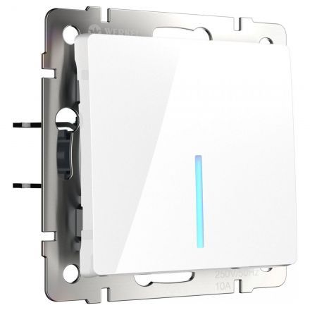 Выключатель 1-клавишный с подсветкой Werkel W1110101 белый (WL01-SW-1G-LED)