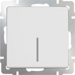 Выключатель 1-клавишный с подсветкой Werkel W1110101 белый (WL01-SW-1G-LED)