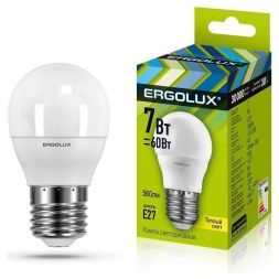 Светодиодная лампа Ergolux LED-G45-7W-E27-3K