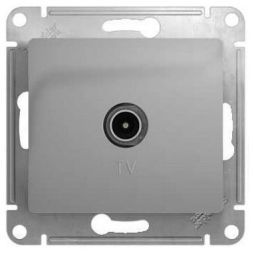 Розетка проходная Schneider Electric Glossa Алюминий TV 4DB GSL000392