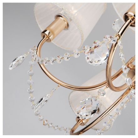 Подвесная люстра Eurosvet 10087/5 золото / прозрачный хрусталь