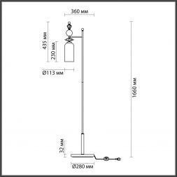 Торшер Odeon Light Bizet 4893/1F