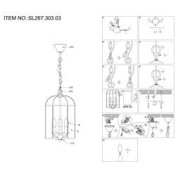Люстра подвесная ST Luce SL267.303.03 ODIERNO