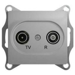 Розетка оконечная Schneider Electric Glossa Алюминий TV-R 1DB GSL000394