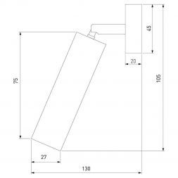Светодиодный светильник Eurosvet 20133/1 LED серебро