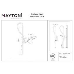 Бра Maytoni MOD166WL-L12G3K Tau