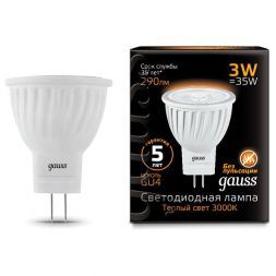Лампа Gauss 132517103 LED 3W MR11 GU4 2700K