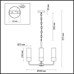 Подвесная люстра Odeon Light 4659/6