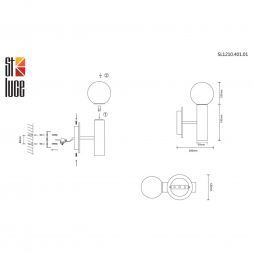 Светильник настенный ST Luce SL1210.401.01 PIETRA