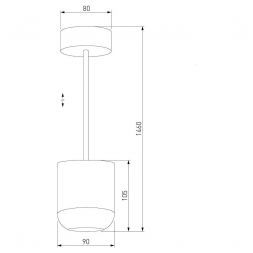 Подвесной светодиодный светильник Elektrostandard 50249 LED 15W 4000K чёрный