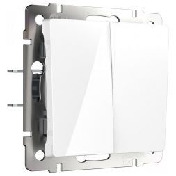 Выключатель 2-клавишный Werkel W1120001 белый (WL01-SW-2G)