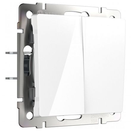 Выключатель 2-клавишный Werkel W1120001 белый (WL01-SW-2G)