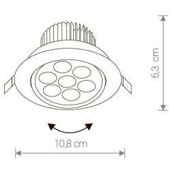 Встраиваемый светильник Nowodvorski Downlight Led 6823