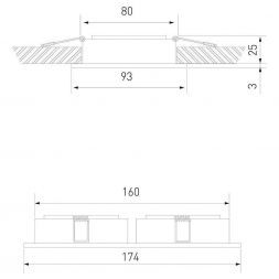 Точечный светильник поворотный Elektrostandard 1051/2 черный